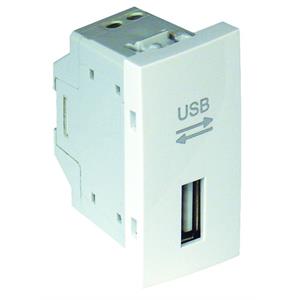 TOMADA DE DADOS USB - 1 MÓD BRANCA
