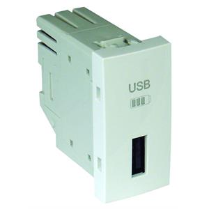 CARREGADOR USB TIPO A - 1 MÓD BRANCA