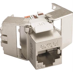 EXCEL CAT6a LOW PROFILE SCRND KEYSTONE JACK T/LES