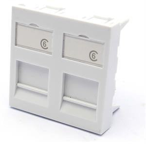 Excel Flat 45x45mm Shutter 2 Port