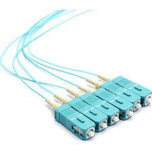 EXCEL OM3 1M SC PIGTAIL 50/125 SET OF 12 AQUA