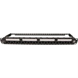 Excel Cat6A 24 Port Unscreen P/Panel 1U 110 Black