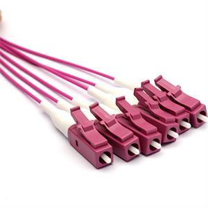 EXCEL OM4 1M LC PIGTAIL 50/125 SET OF 12 VIOLET