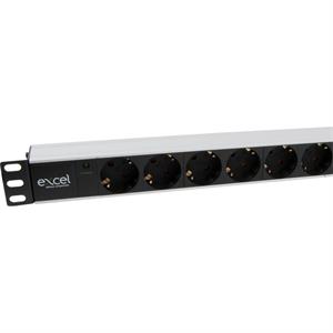 EXCEL PDU 12 SCHUKO SOCKET UNSWITCHED 16AMP LED IN