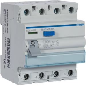 CDC463P I DIF 4P 63A 30MA AC