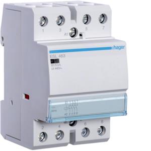 ESL463 CONTACTOR 63A, 4NA, 12V