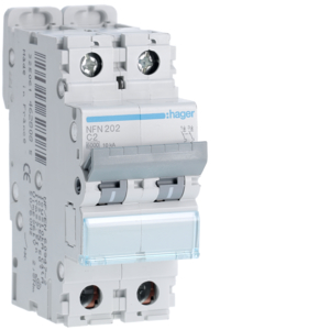 NFN202 DISJ 2P 6/10KA C 2A 2M
