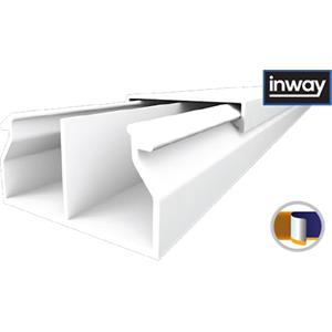 Calha INWAY adesiva com tampa - Calha 40x17 para cabos (ADESIVA)