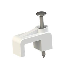 Abraçadeira plana FIX SERIE 702 com prego aço temperado (Ks006) - Cabo plano - 702/2
