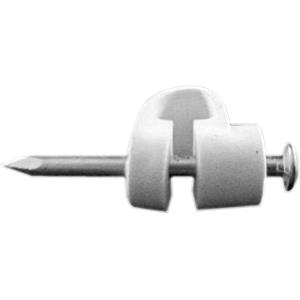 Abraçadeira TV com prego de aço temperado (Ks006) para cabo coaxial - 701/TV