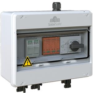 Quadro de proteção combinada para instalações solares fotovoltaicas DC com interruptor DC SISO-Z (2 Strings)