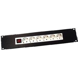 Régua de Energia de 6 Tomadas Schuko com Interruptor (2U) - B-J023