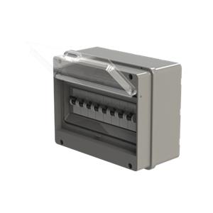 Quadro de distribuição estanque com paredes lisas 250-9L
