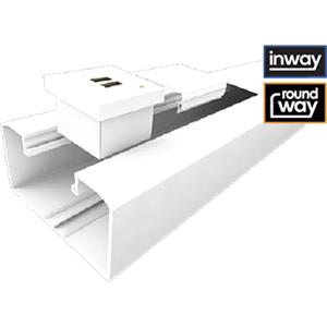 Calha INWAY com tampa - Calha 100x54 com tampa para aparelhagem 45x45
