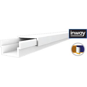 Calha INWAY adesiva com tampa - Calha 12x07 para cabos (ADESIVA)