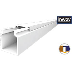 Calha INWAY adesiva com tampa - Calha 15x17 para cabos (ADESIVA)