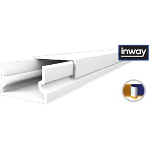 Calha INWAY adesiva com tampa - Calha 16x10 para cabos (ADESIVA)