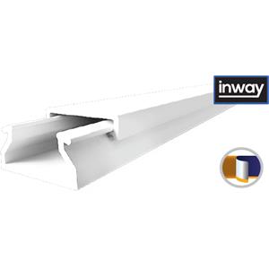 Calha INWAY adesiva com tampa - Calha 20x10 para cabos (ADESIVA)