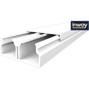 Calha INWAY com tampa - Calha 30x10 para cabos