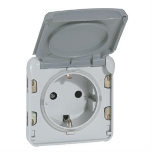 069570 PLEXO 2P+T SCHUKO AUTOM. CINZ