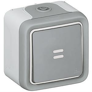 069722 PLEXO BOTAO LUMINOSO CINZENTO