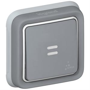 069821 PLEXO BOTAO LUMINOSO CINZENTO