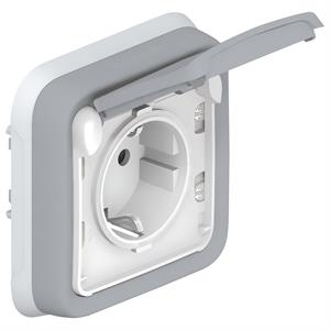 069833 PLEXO 2P+T SCHUKO CINZENTO