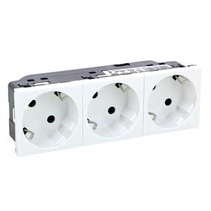 077253 MOSAIC 3 X 2P+T SCHUKO 45º BRA