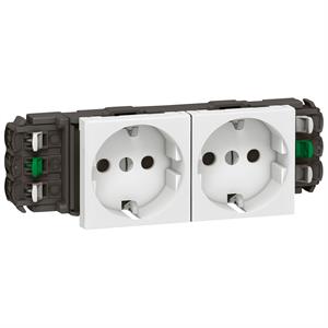 077402 MOSAIC 2 X 2P+T SCHUKO LIG.DLP
