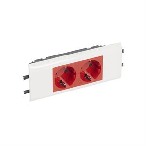 077452 MOSAIC 2X 2P+T SCHUKO ENCR.DLP