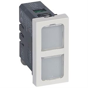078502 MOSAIC SINALIZADOR DUPLO 230V