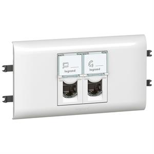078663 MOSAIC DLP(65) 2XRJ45 CAT6 UTP