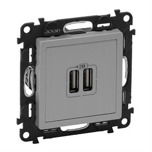 753312 TOM. 2 X USB ALUMINIO