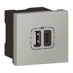 079293L MOSAIC 2 X USB (A+C) LINK ALUM