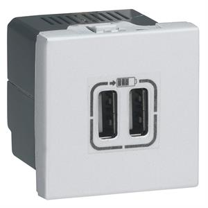278594L MOSAIC 2 X USB (A+A) 2,4A BRAN