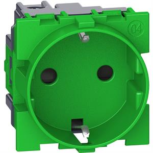 KV4141 LNOW TOMADA 2P+T SCHUKO VERDE