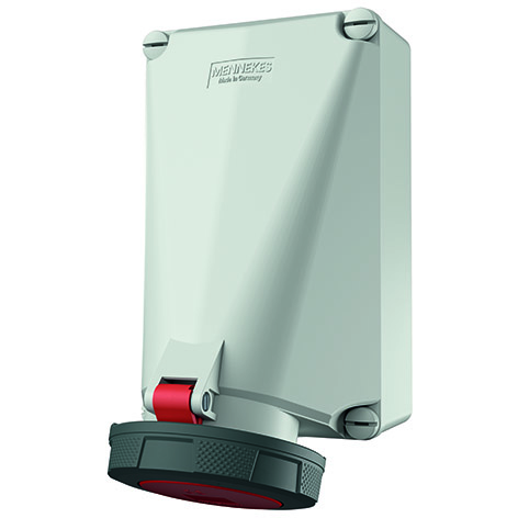 Wall mounted recept., 125A5p6h400V, IP67