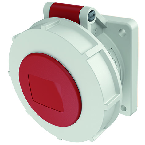 Panel mounted recept., 16A5p6h400V, IP67