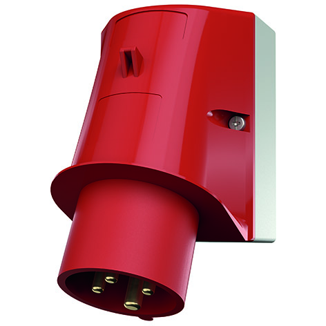 Wall mounted inlet, 16A4p6h400V, IP44