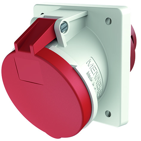 Panel mounted recept., 63A5p6h400V, IP44