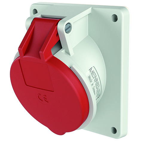 Panel mounted recept., 16A5p6h400V, IP44