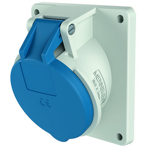 Panel mounted recept., 32A3p6h230V, IP44
