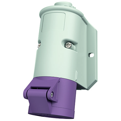 Wall mounted recept., 16A2p0h, IP44
