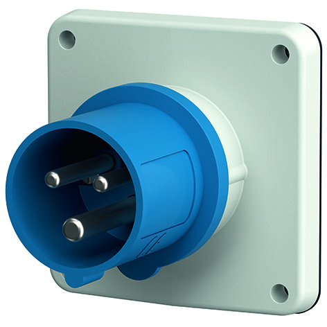 Panel mounted inlet, 32A3p6h230V, IP44