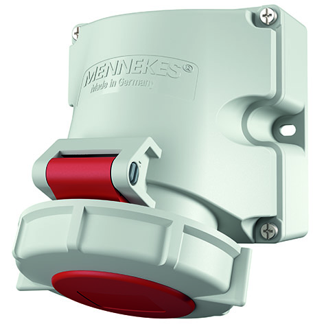 Wall mounted recept., 16A5p6h400V, IP67