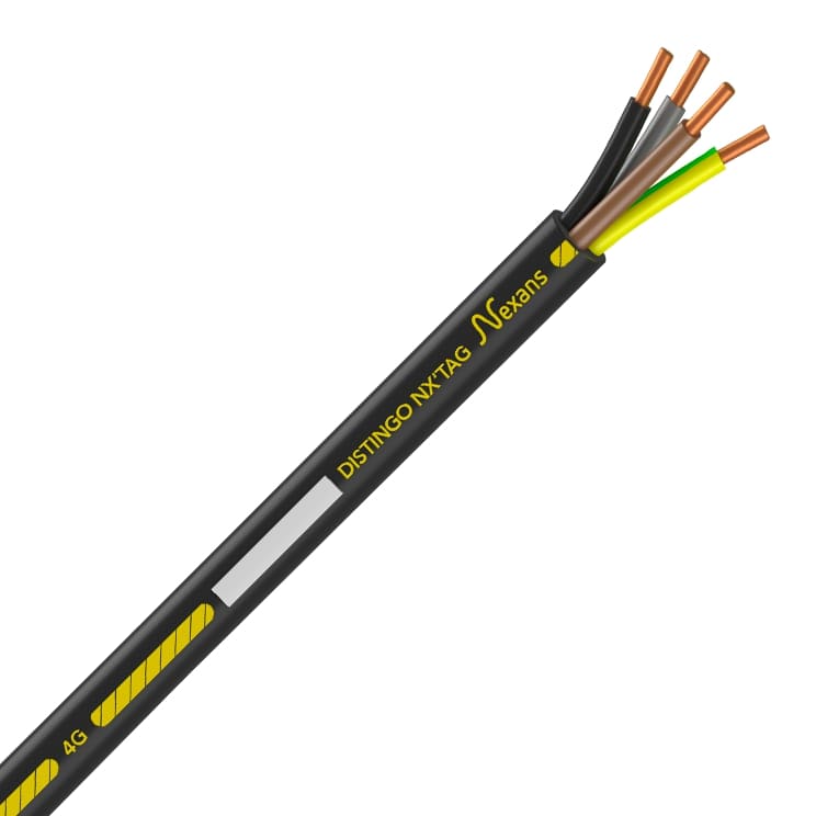 Cabo rígido NEXANS R2V Distingo Nx'Tag cobre 4G2,5 rolo 100m