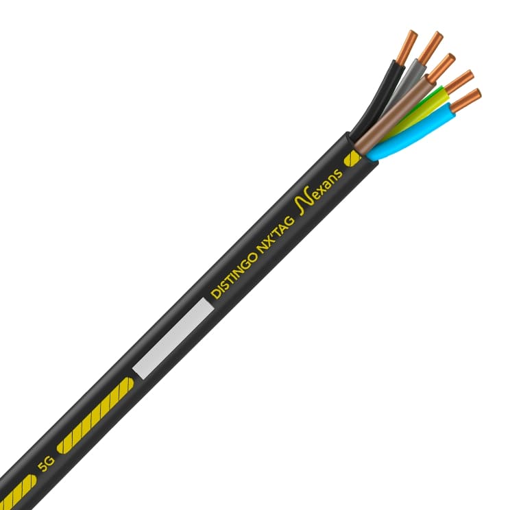 Cabo rígido NEXANS R2V Distingo Nx'Tag cobre 5G2,5 rolo 100m