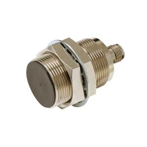 Sensor de proximidade, indutivo, latão níquel, corpo curto, M30, blindado, 22 mm, DC, 3 fios, PNP NC, conector M12