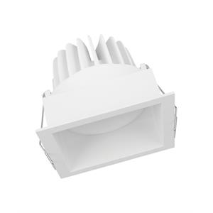 SPSQUARE DK ADJ 8W/3000K FL WT