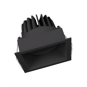 SPSQUARE DK ADJ 8W/3000K FL BK